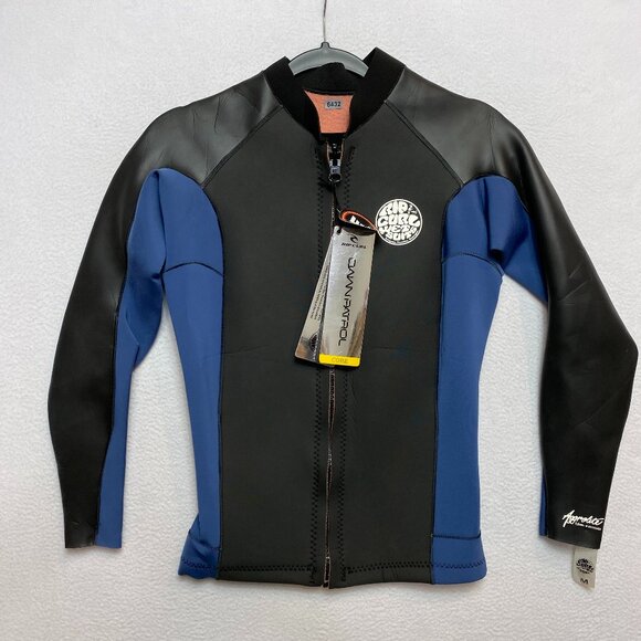 Rip Curl Wetsuit Top Mens M Blue Aggrolite E5 Neoprene Jacket - Picture 1 of 11